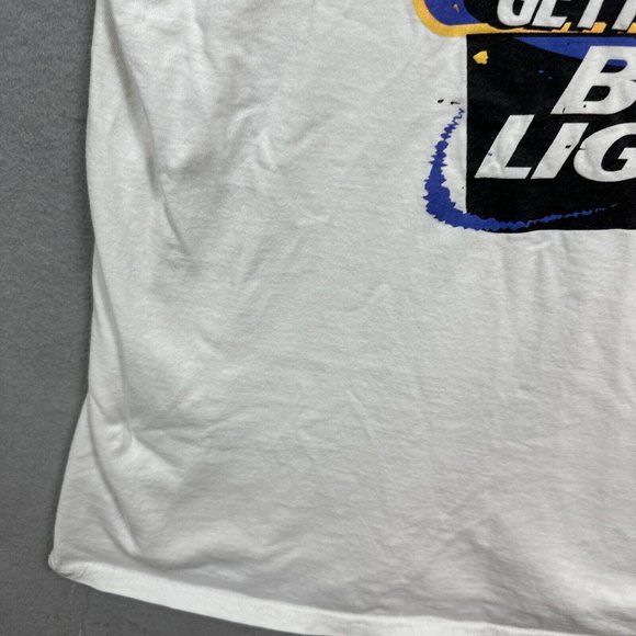 Vintage 90s Bud Light I Love You Man Tee Shirt XL Beer Graphic T-Shirt White - Picture 11 of 13